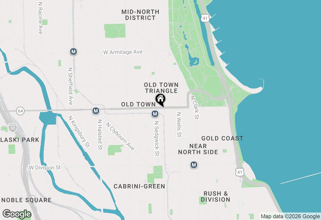 Map of 1546 N Orleans Street #603, Chicago, IL 60610