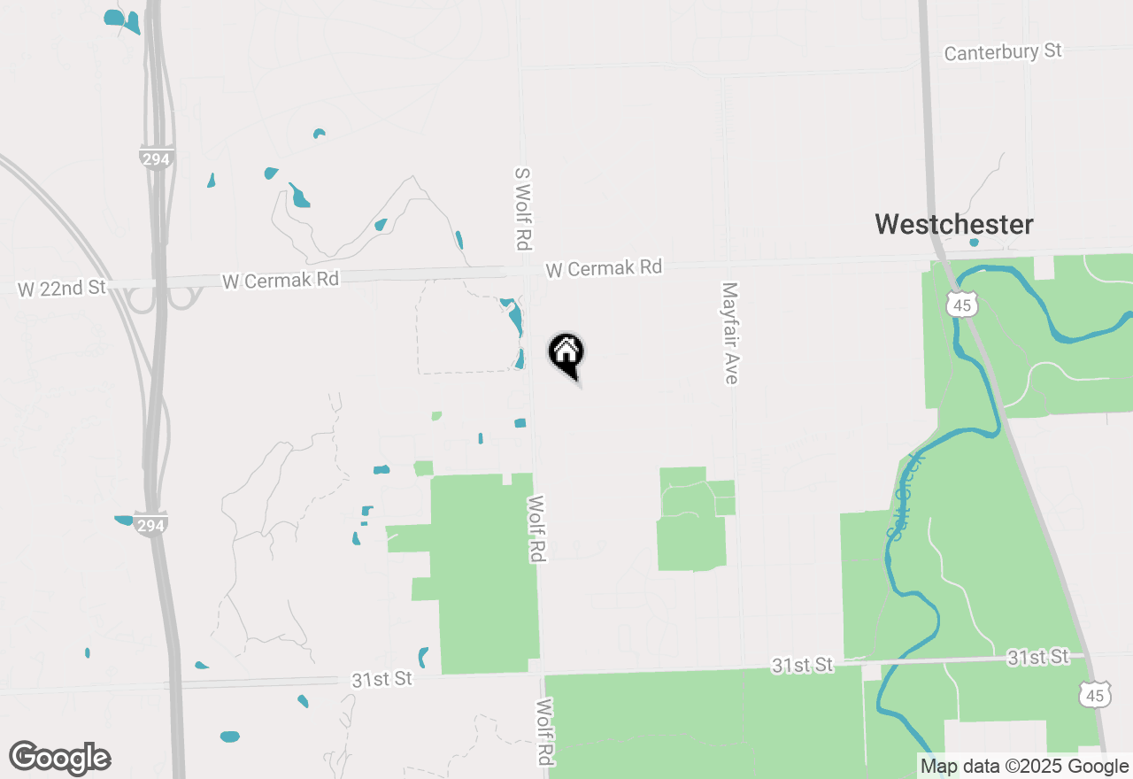 Map of 11115 Windsor Drive, Westchester, IL 60154