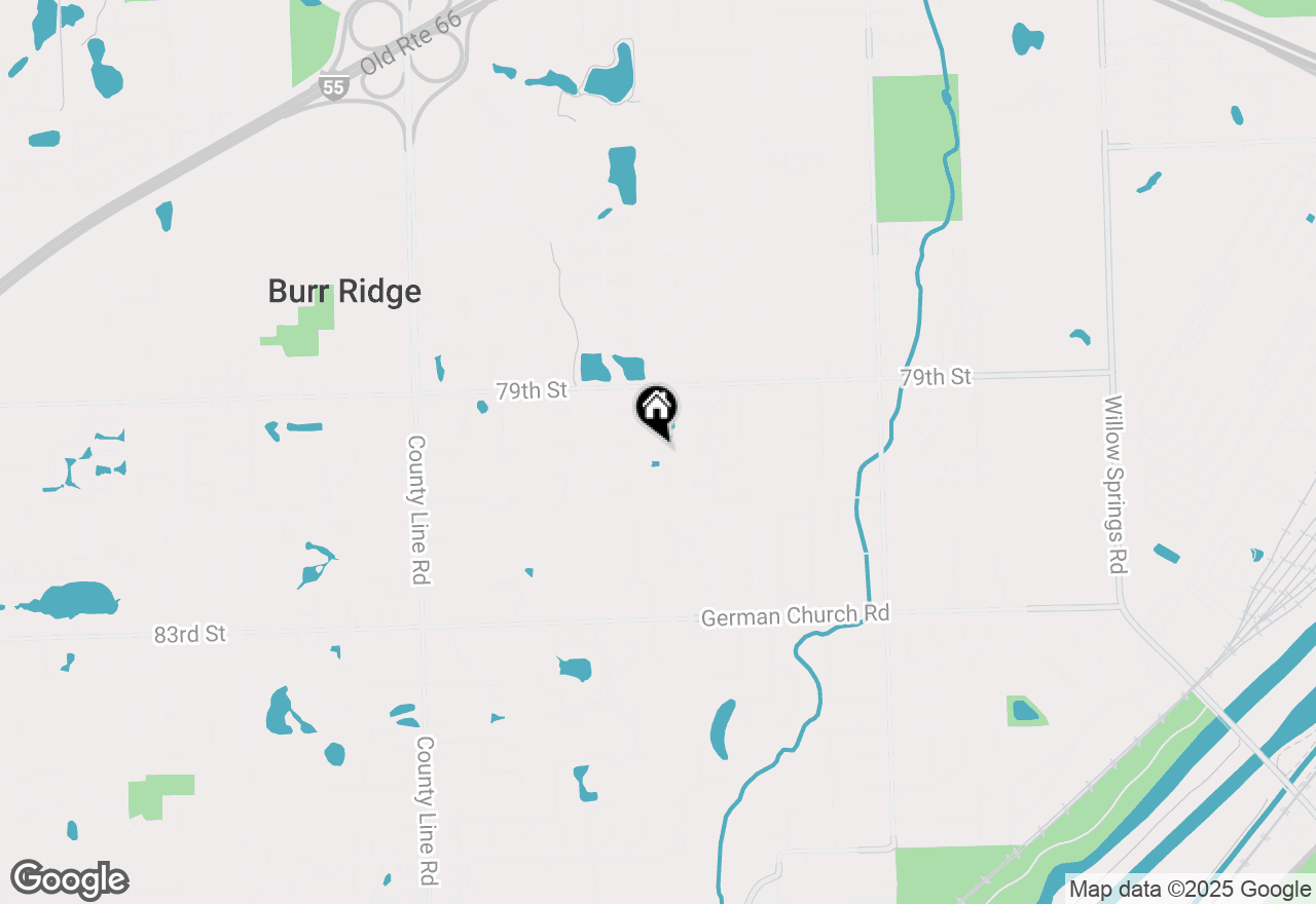 Map of 8010 Greenbriar Court, Burr Ridge, IL 60527