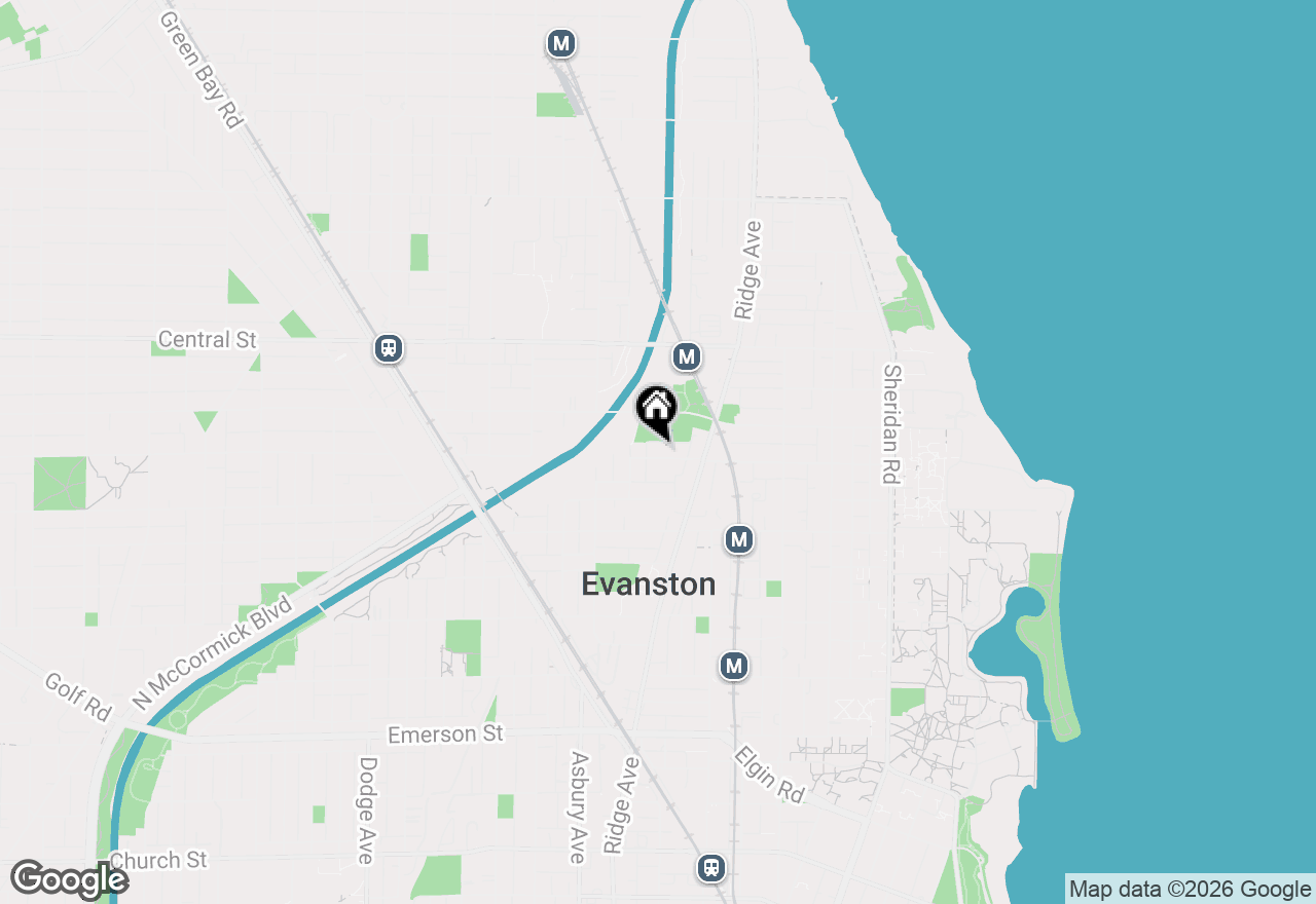 Map of 1115 Colfax Street, Evanston, IL 60201