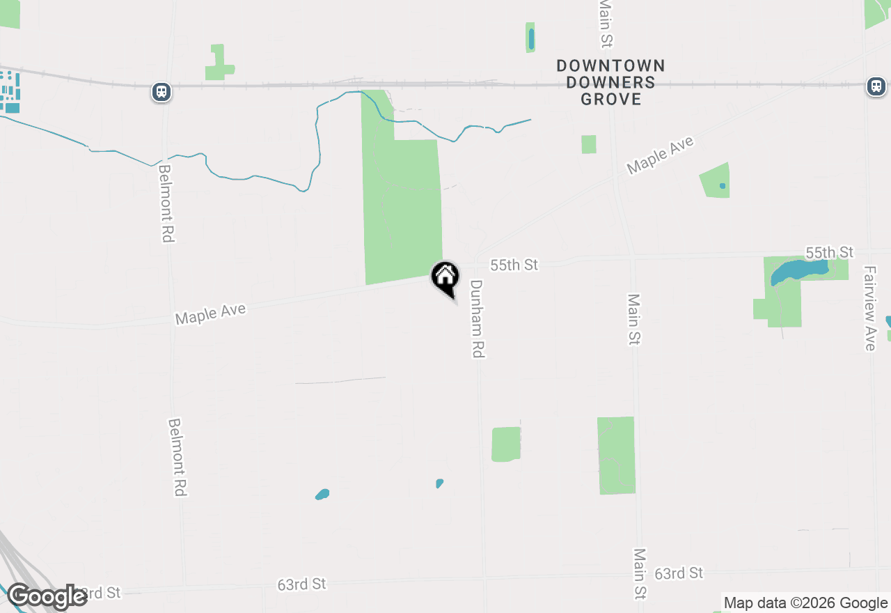 Map of 5607 Hillcrest Road, Downers Grove, IL 60516