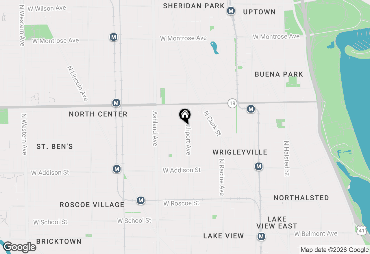 Map of 3842 N Southport Avenue #I, Chicago, IL 60611