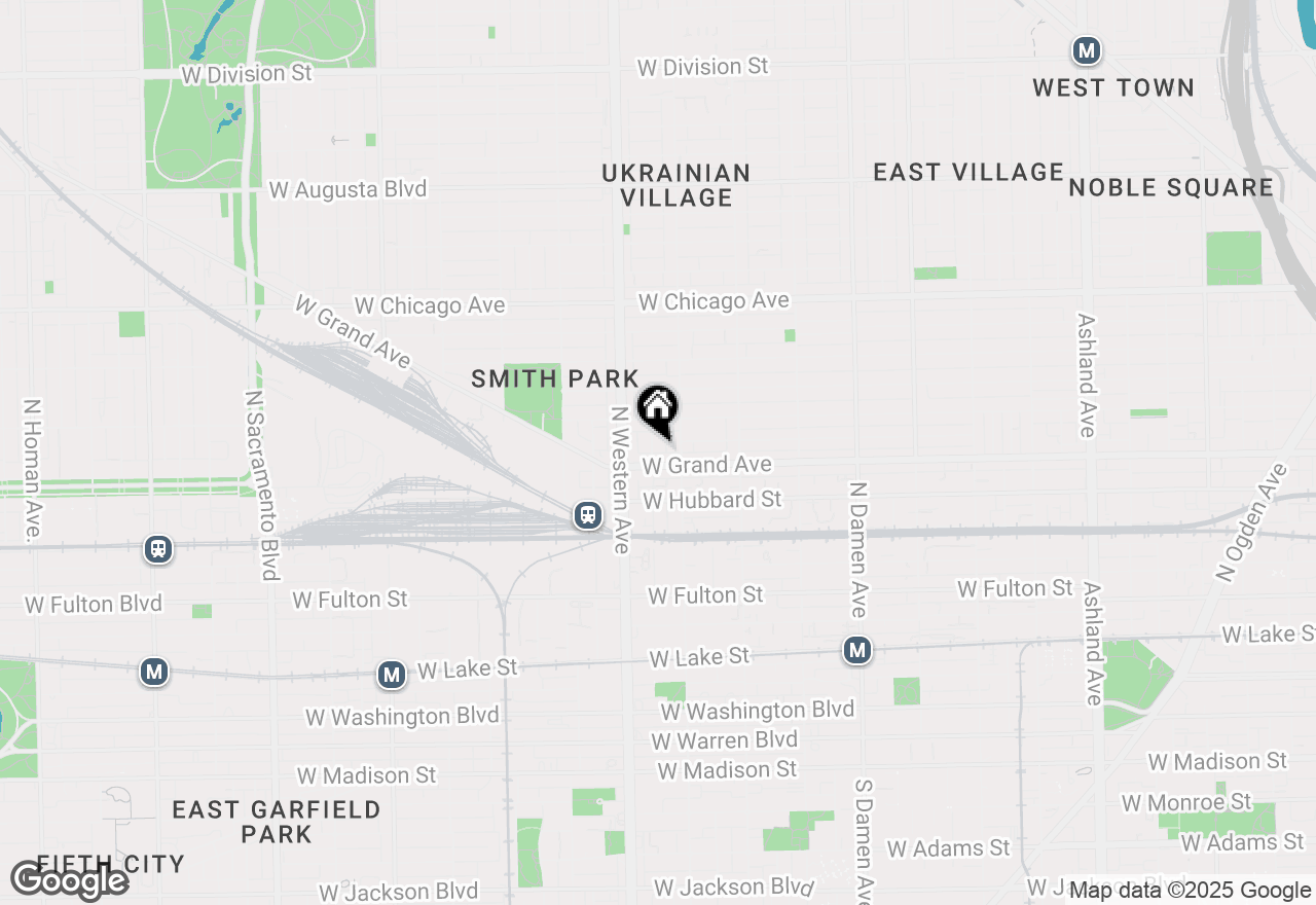 Map of 513 N Claremont Avenue #3S, Chicago, IL 60612