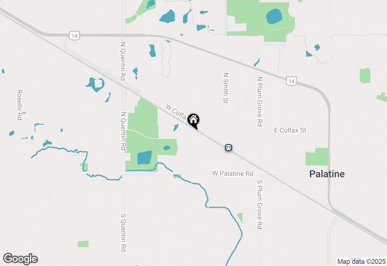 Map of 390 W Mahogany Court #406, Palatine, IL 60067