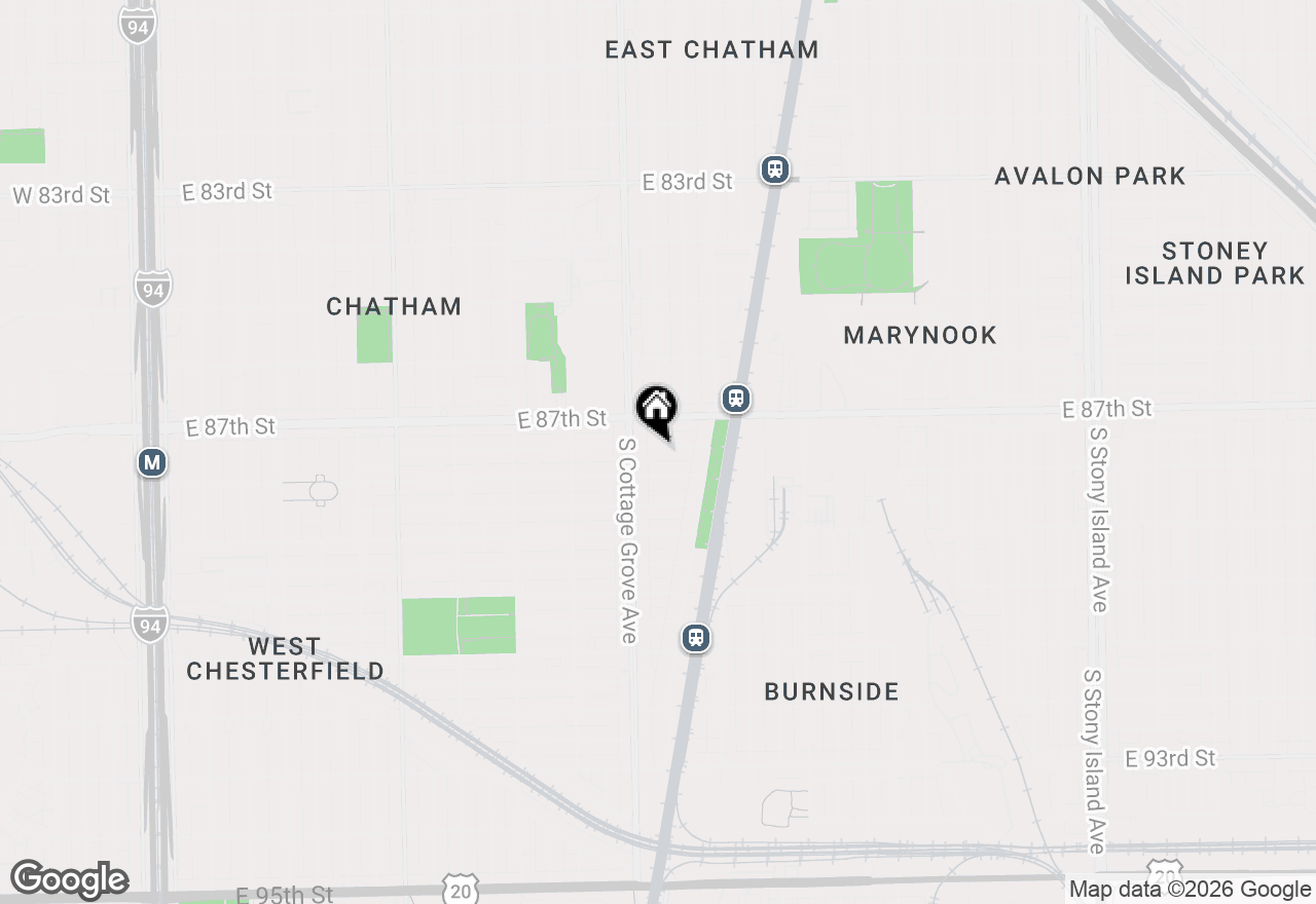 Map of 827 E 87th Place, Chicago, IL 60619