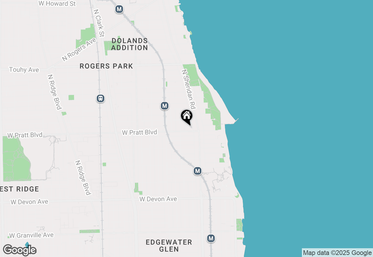 Map of 1242 W Pratt Boulevard #1R, Chicago, IL 60626