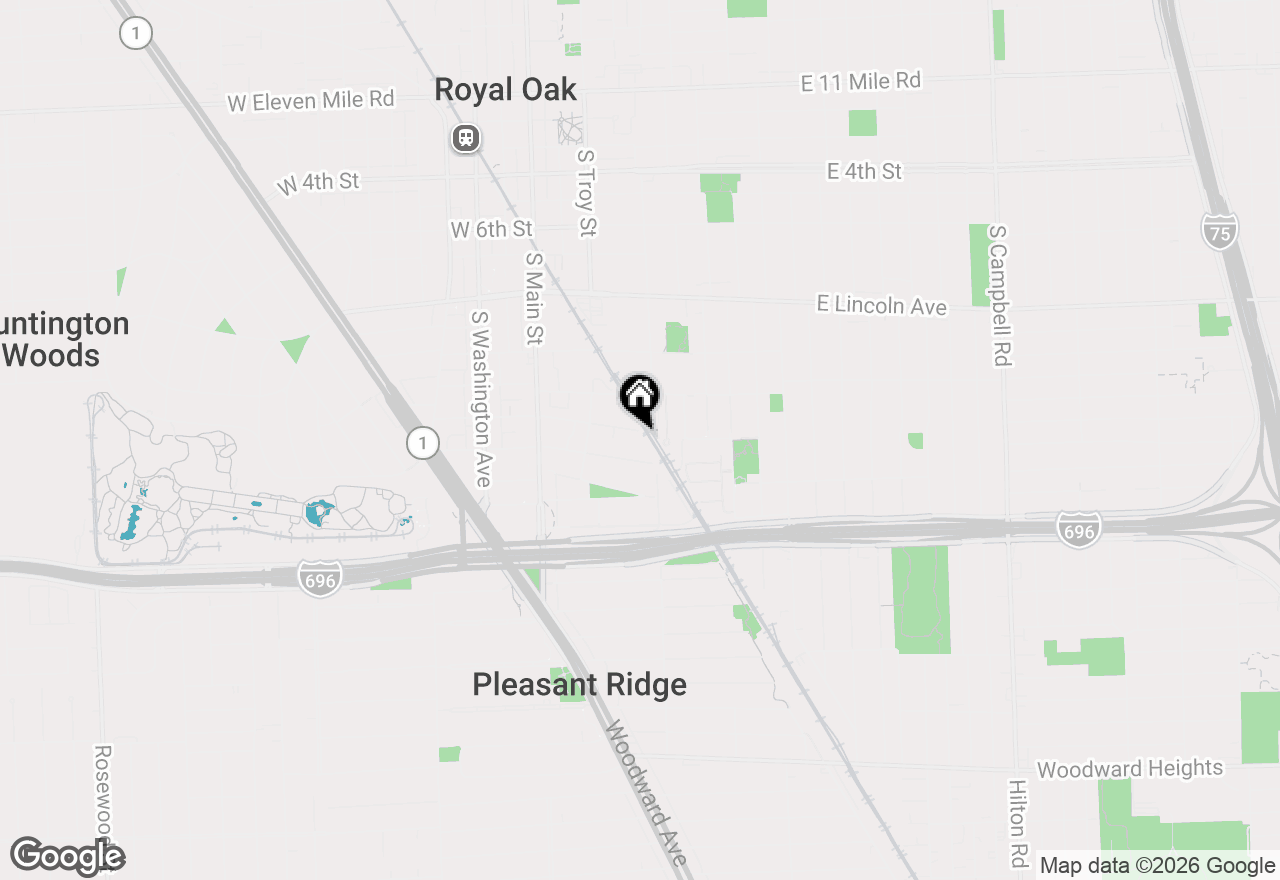 Map of 420 E Parent Avenue, Royal Oak, MI 48067