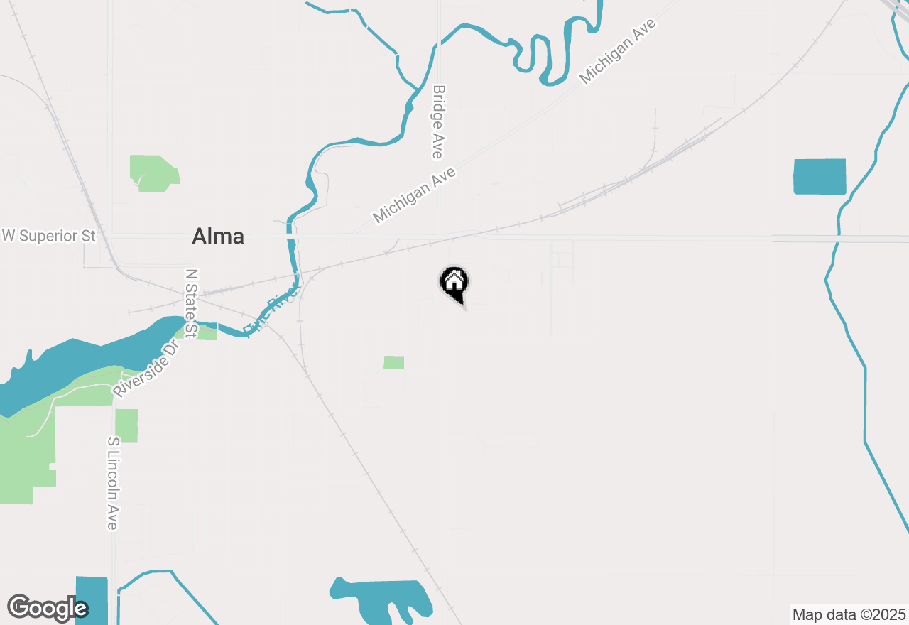 Map of 116 N Grover Avenue, Alma, MI 48801