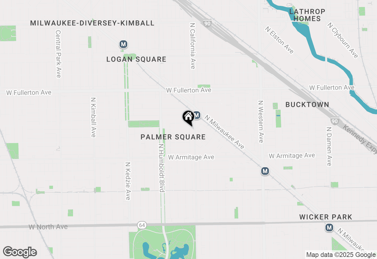 Map of 2821 W Shakespeare Avenue #2F, Chicago, IL 60647