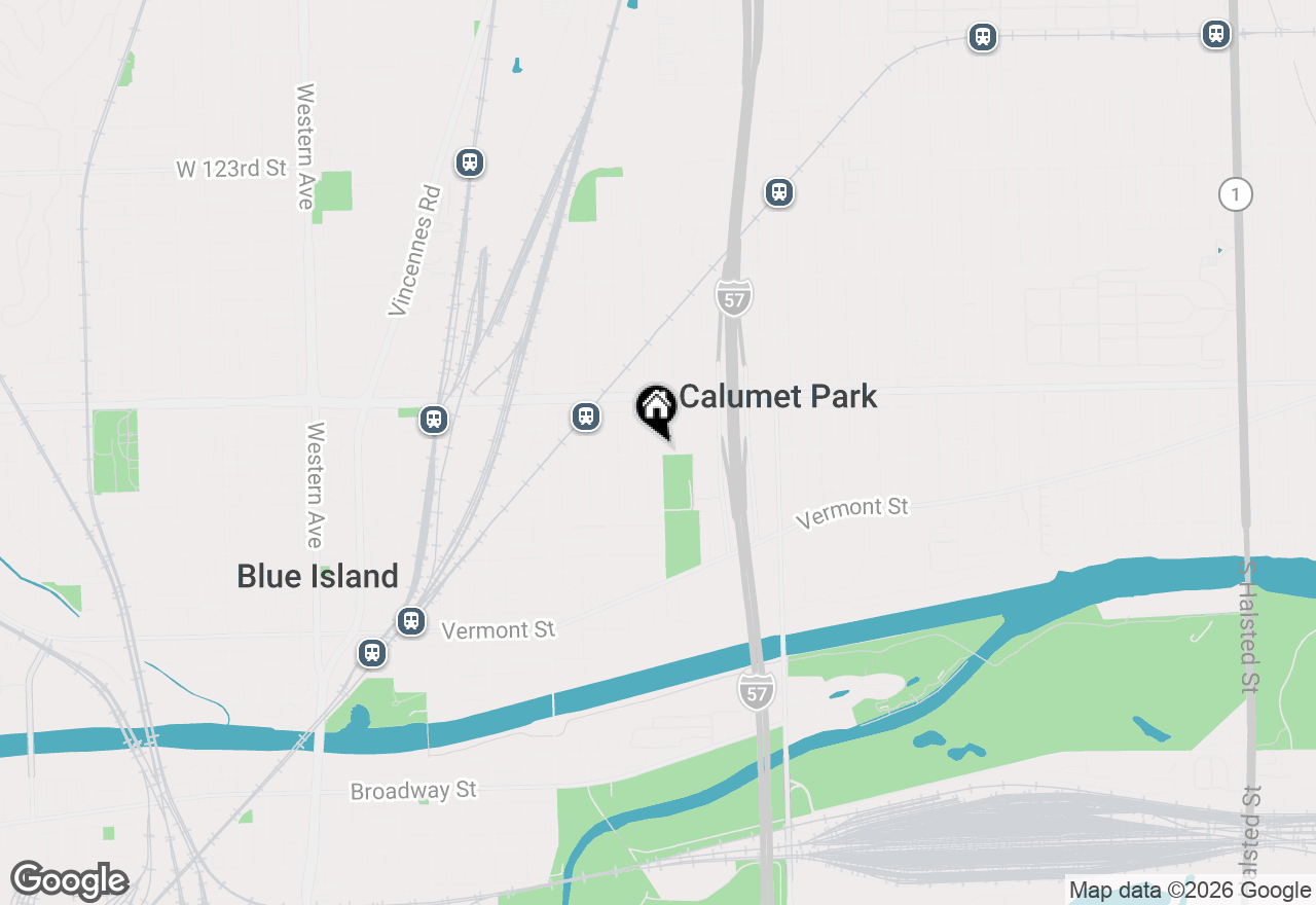 Map of 12758 Wood Street, Blue Island, IL 60406