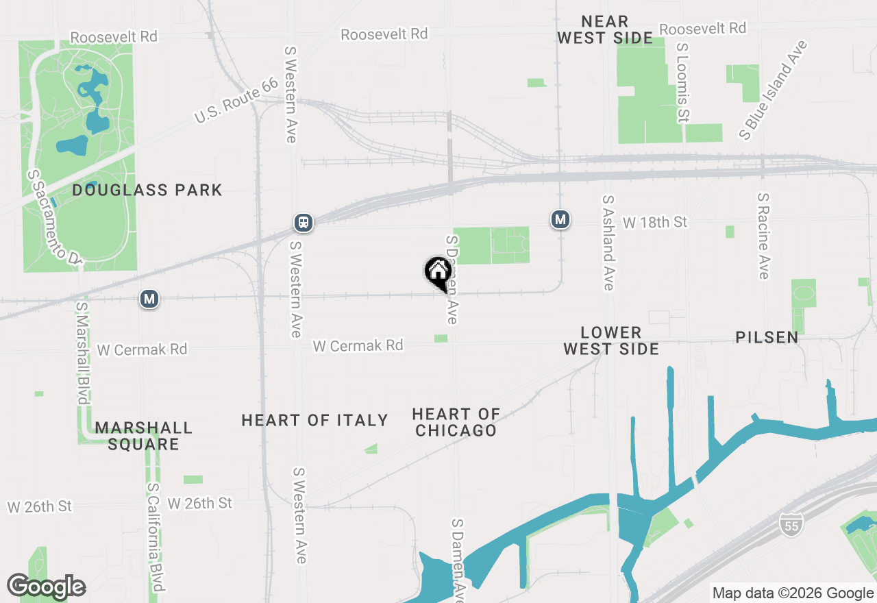 Map of (Address confidential), Chicago, Illinois 60608