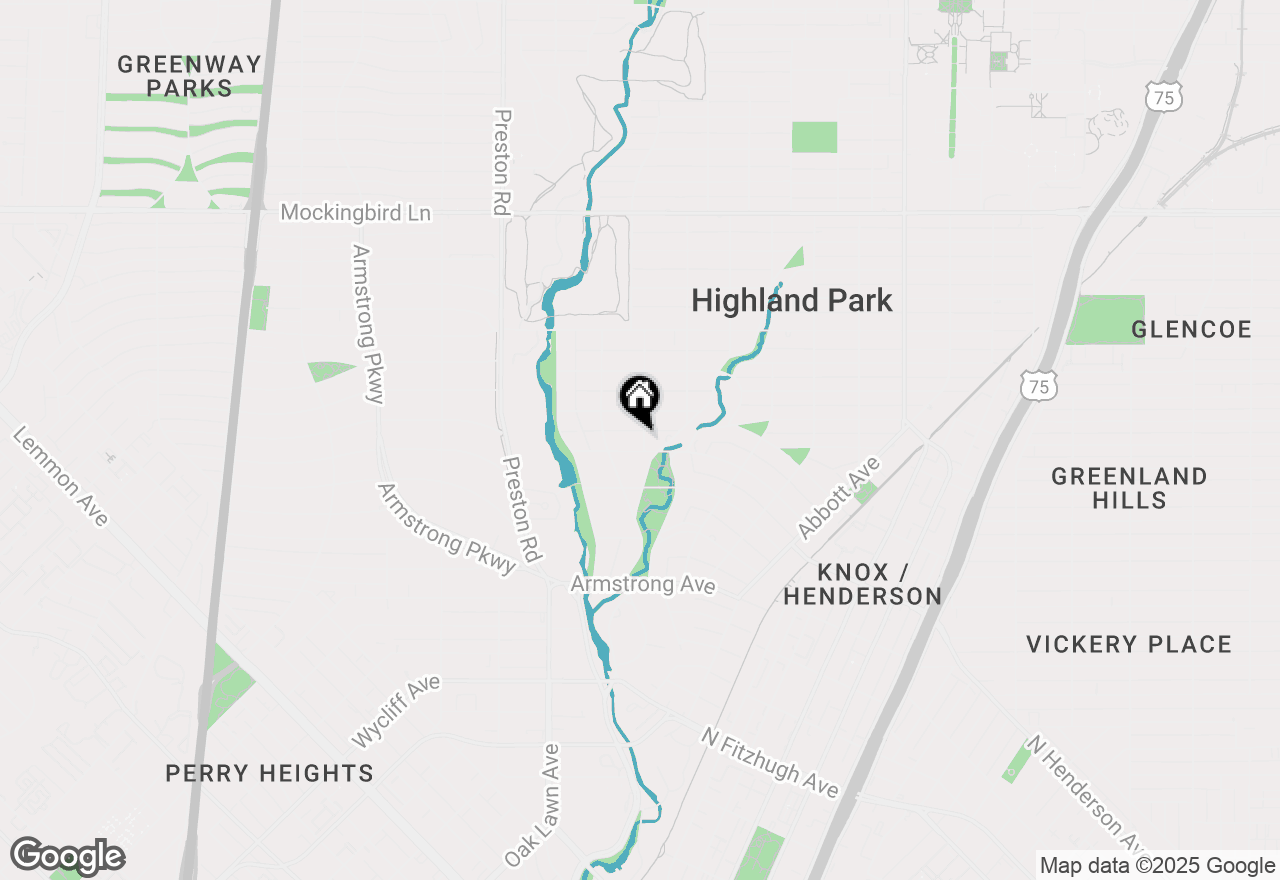 Map of 3900 Euclid Avenue, Highland Park, TX 75205