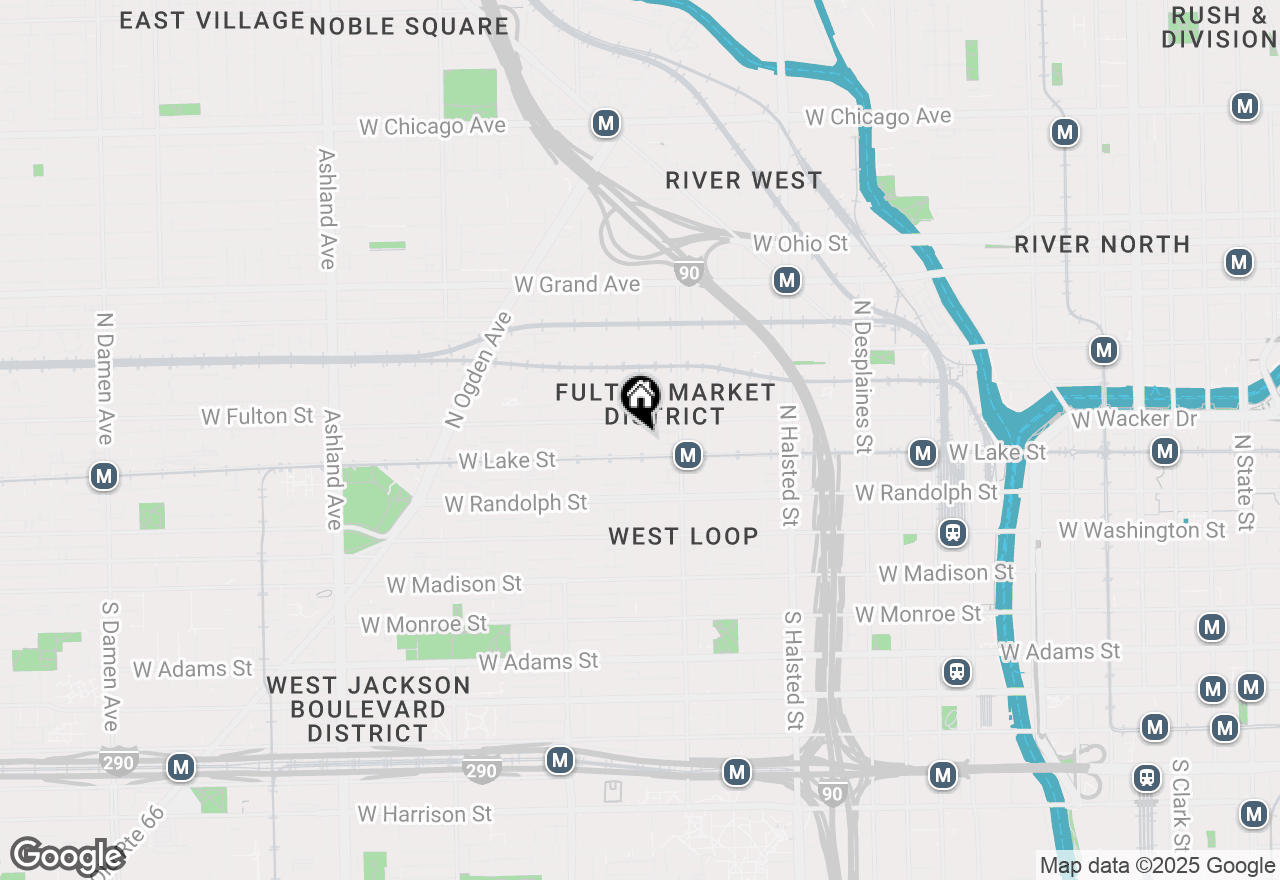 Map of 215 N Aberdeen Street #505B, Chicago, IL 60607