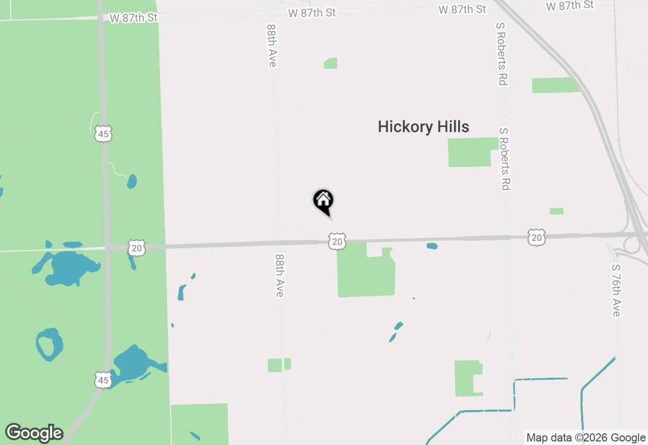 Map of 9433 86th Court #1W, Hickory Hills, IL 60457