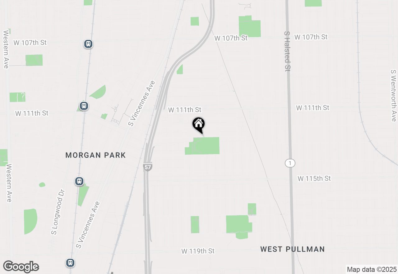 Map of 1318 W 112th Place, Chicago, IL 60643