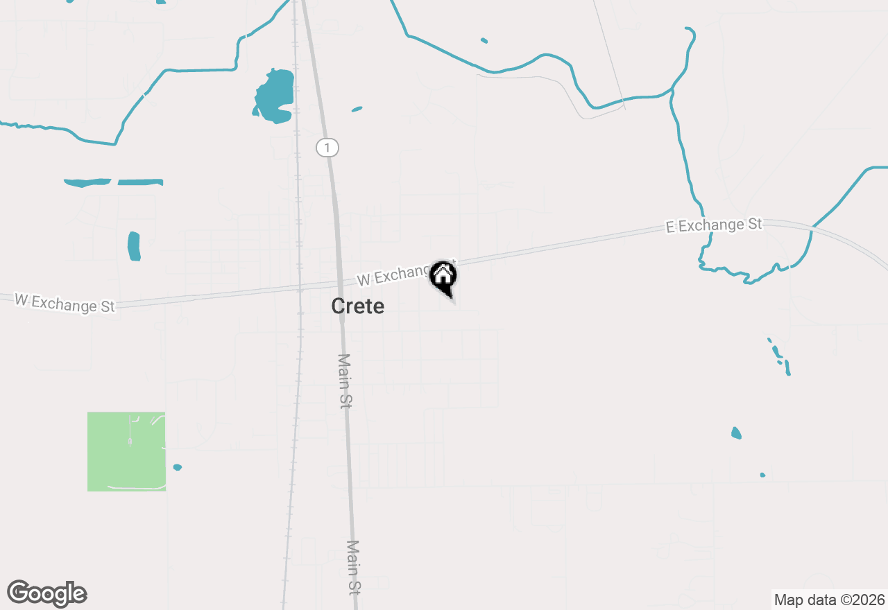 Map of 347 Cass Street, Crete, IL 60417