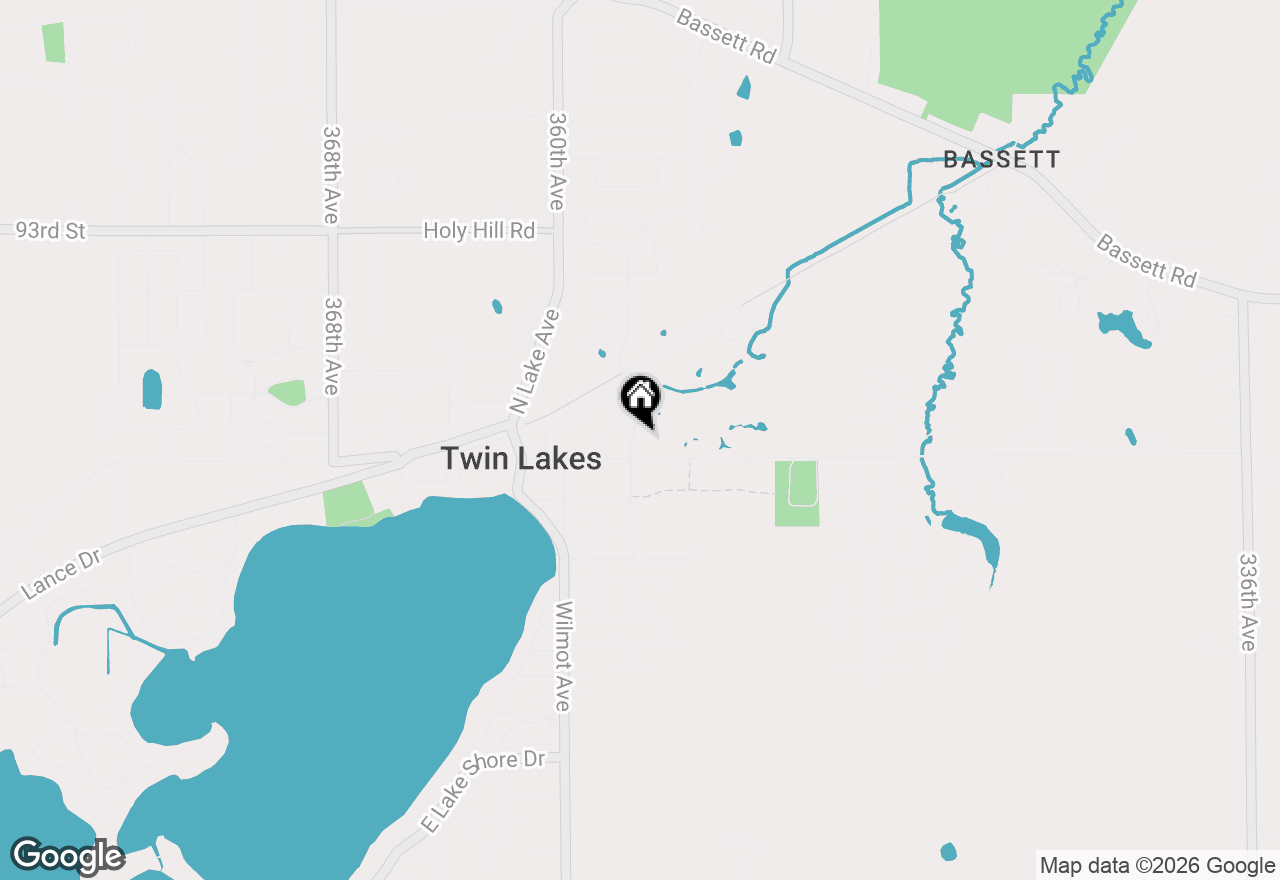 Map of 156 Chapel Ave, Twin Lakes, WI 53181