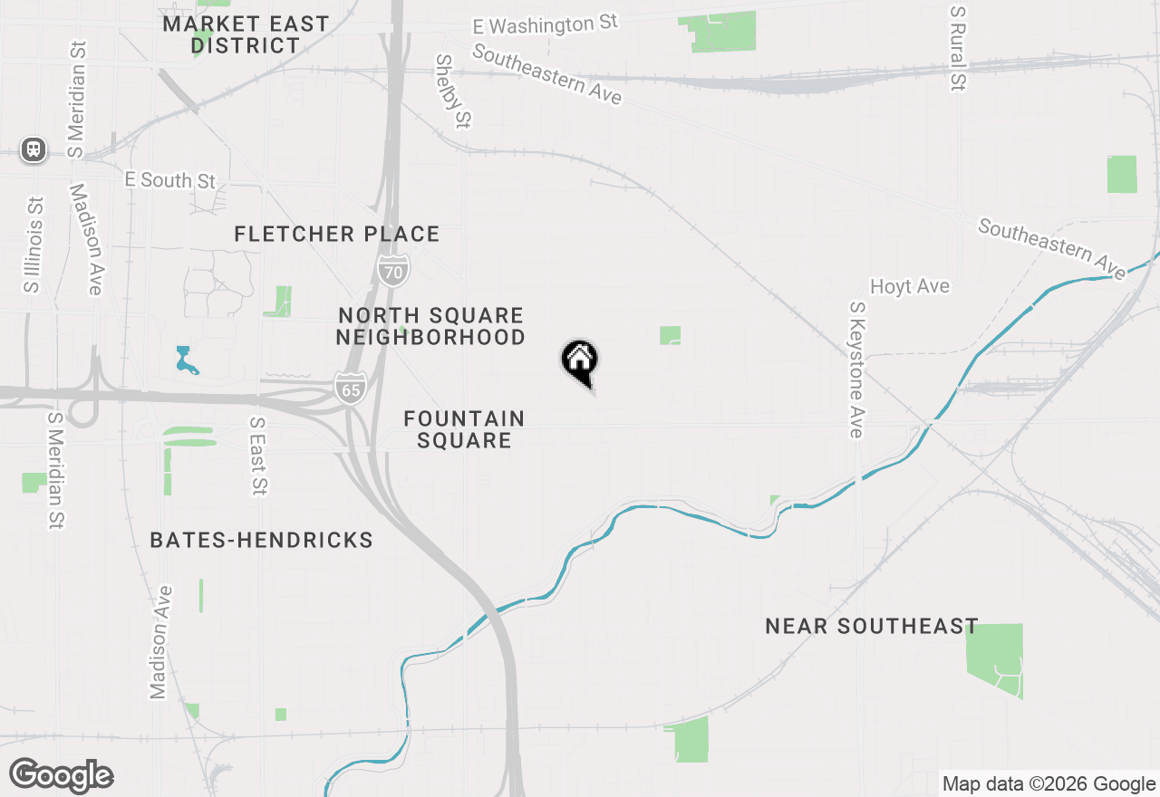 Map of 1437-1439 Woodlawn Avenue, Indianapolis, IN 46203