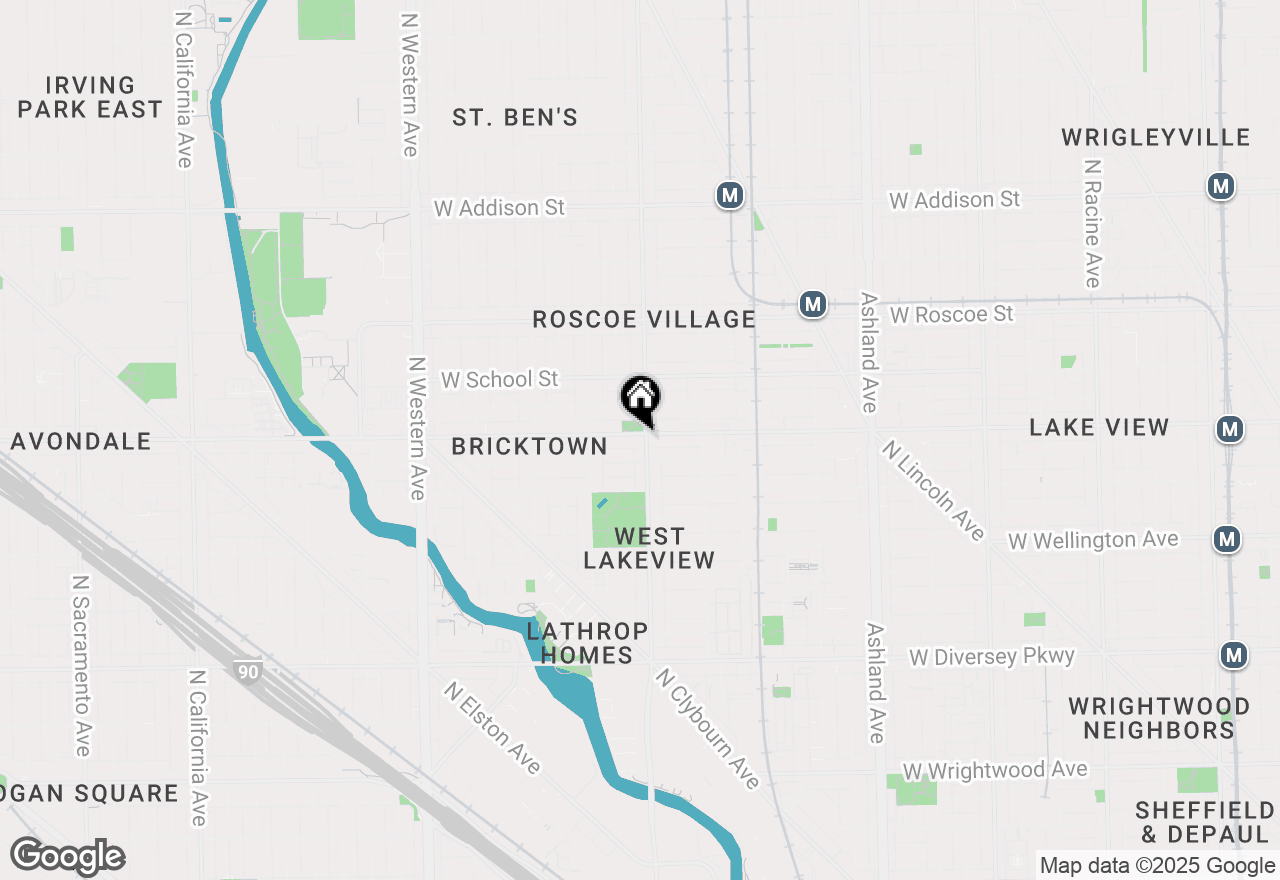 Map of 2007 W Belmont Avenue #2W, Chicago, IL 60618