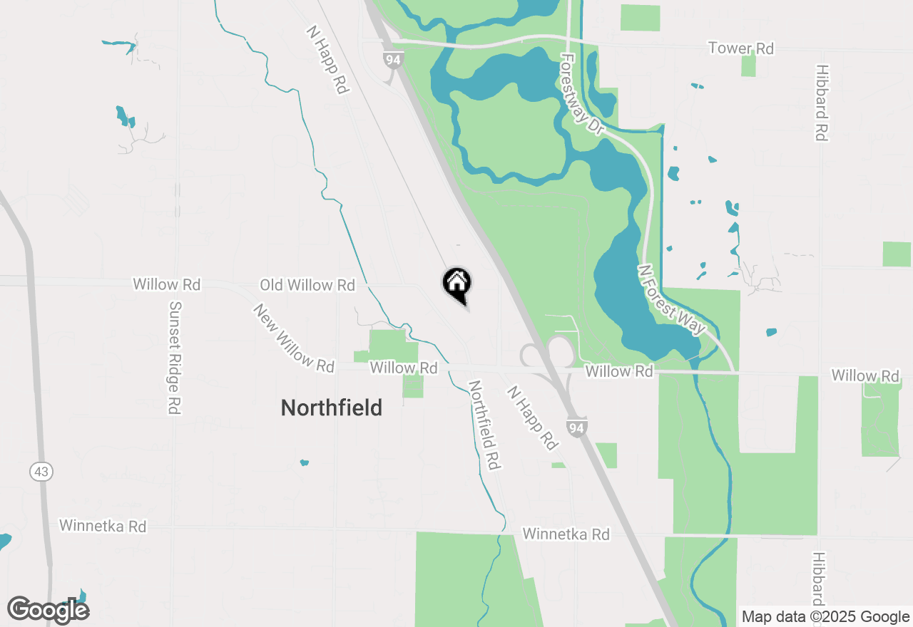 Map of 453 Edens Lane, Northfield, IL 60093