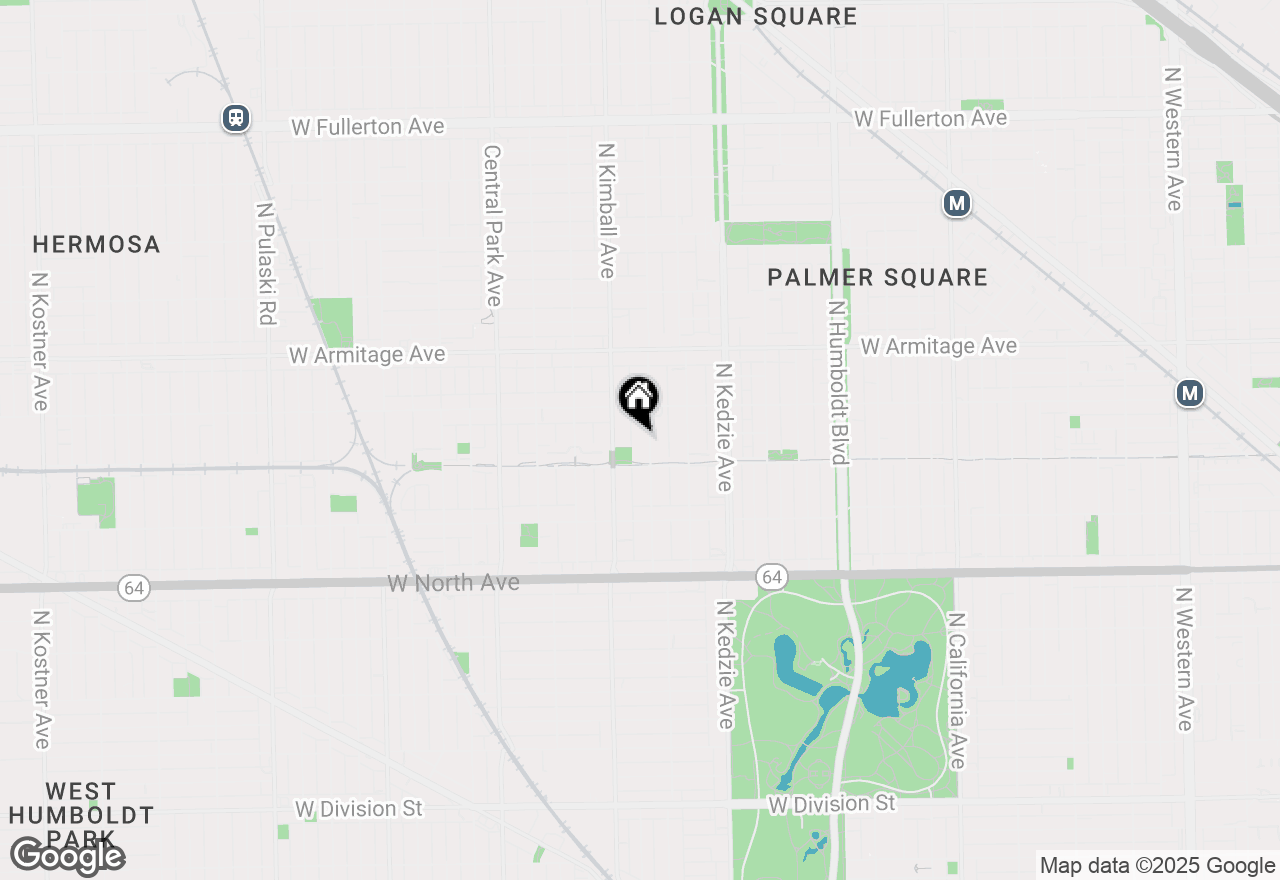 Map of 1820 N Spaulding Avenue #607, Chicago, IL 60647