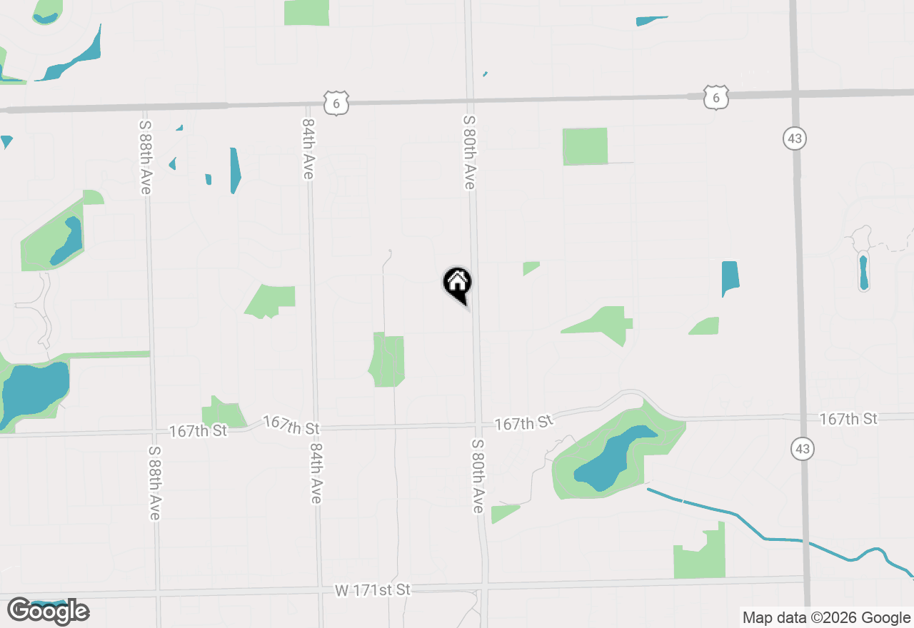 Map of 16412 Prairie Drive, Tinley Park, IL 60477