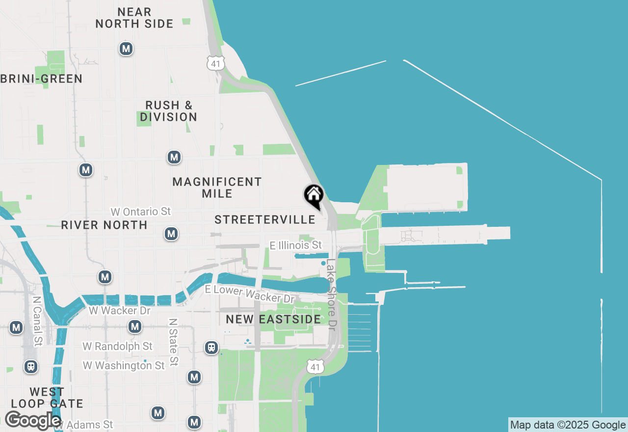 Map of 600 N Lake Shore Drive #907, Chicago, IL 60611
