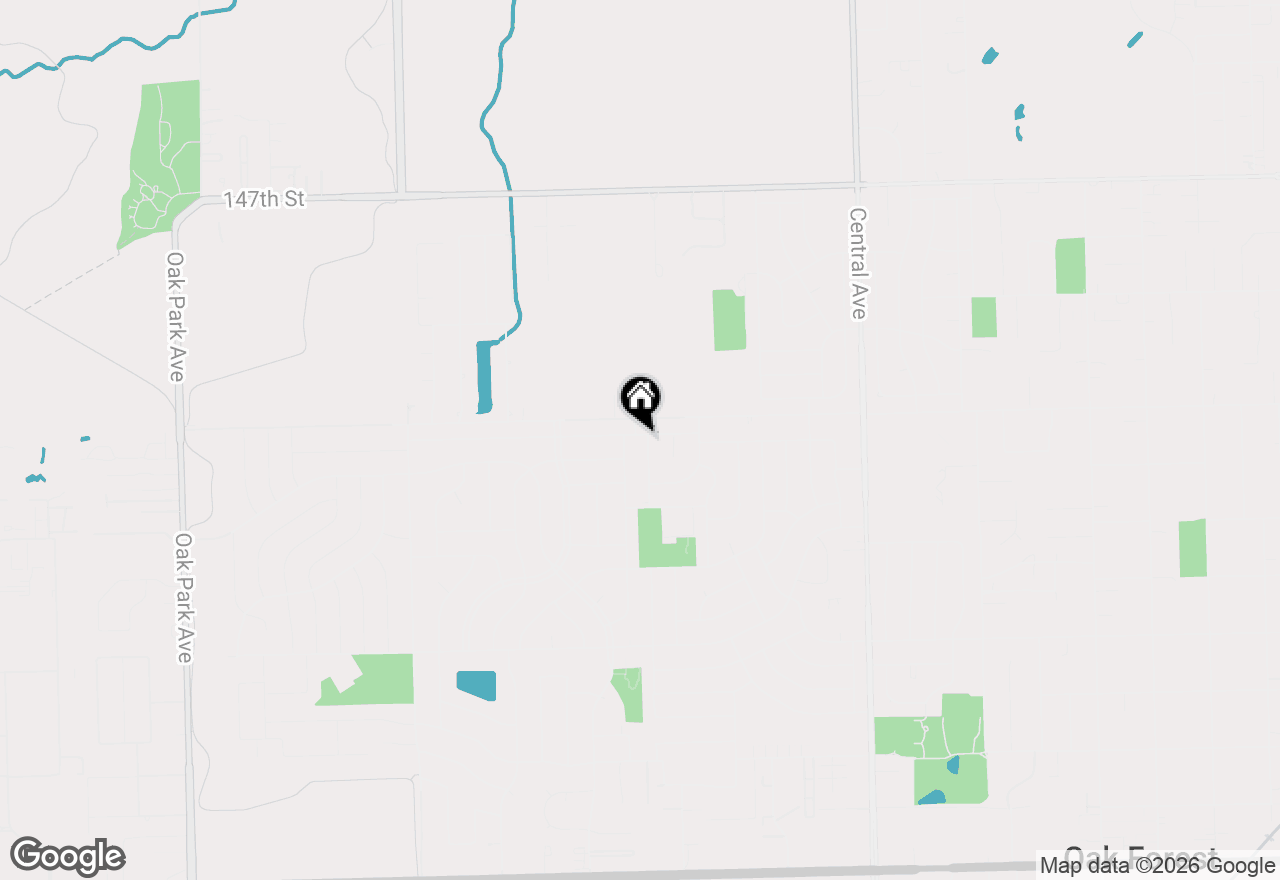 Map of 15118 Hillside Avenue, Oak Forest, IL 60452