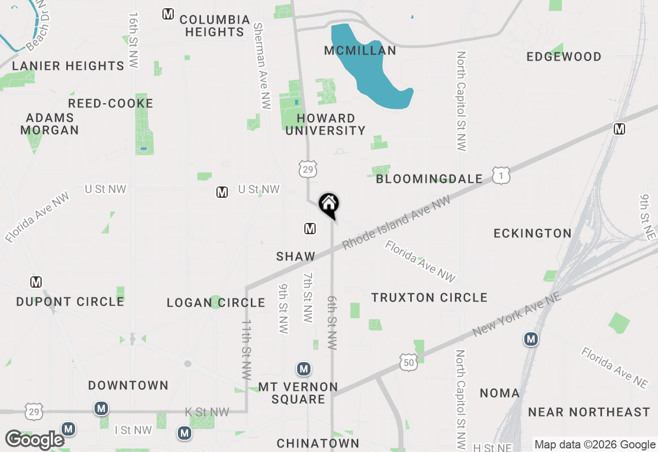 Map of 1812 6th Street Nw, Washington, DC 20001