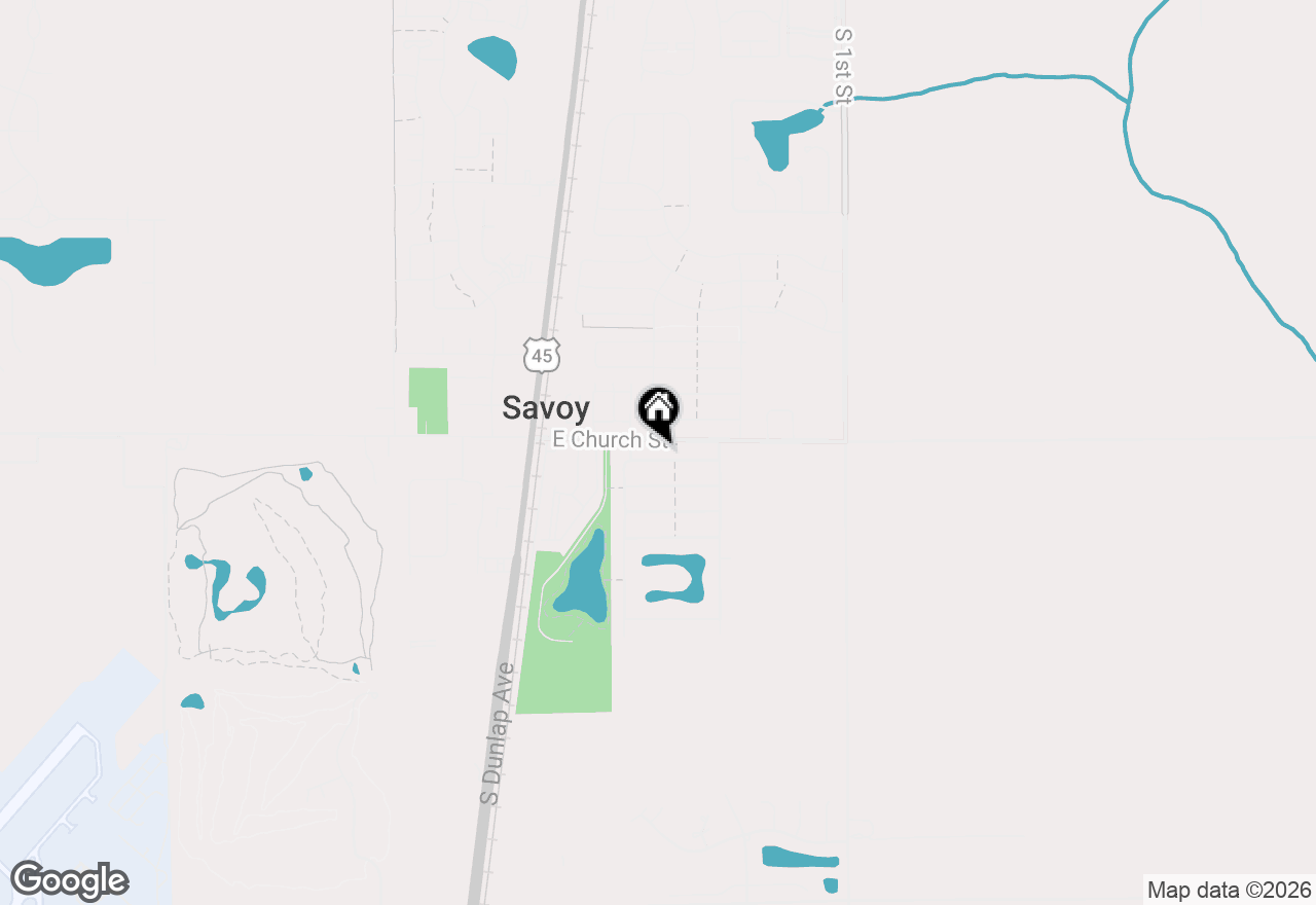 Map of 308 Banbury Lane, Savoy, IL 61874