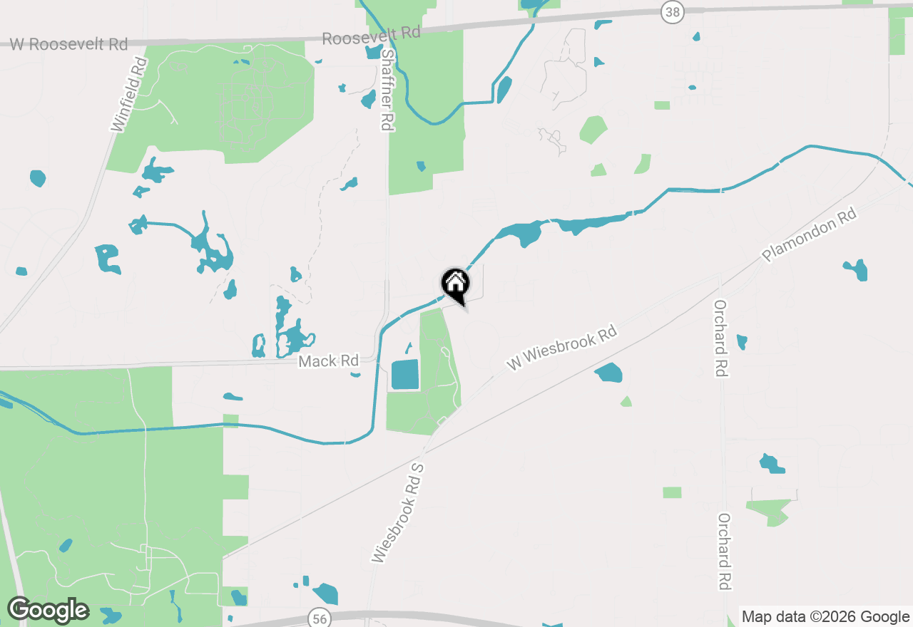 Map of 63 Muirfield Circle, Wheaton, IL 60189