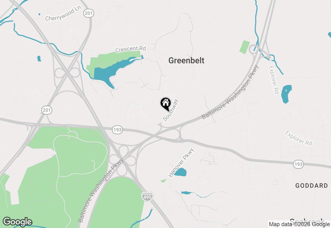 Map of 8 Southway, Greenbelt, MD 20770