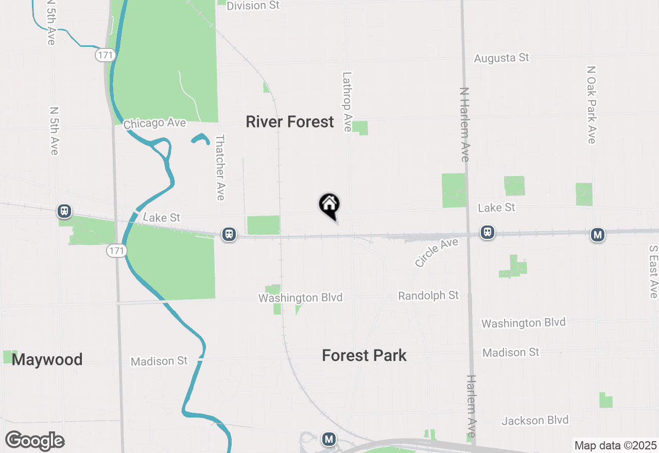 Map of 410 Ashland Avenue #1A, River Forest, IL 60305