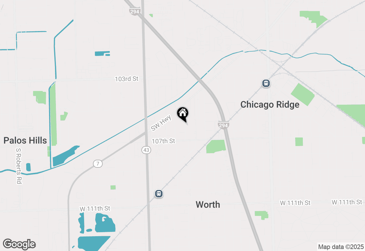 Map of 10600 S Highland Avenue, Worth, IL 60482