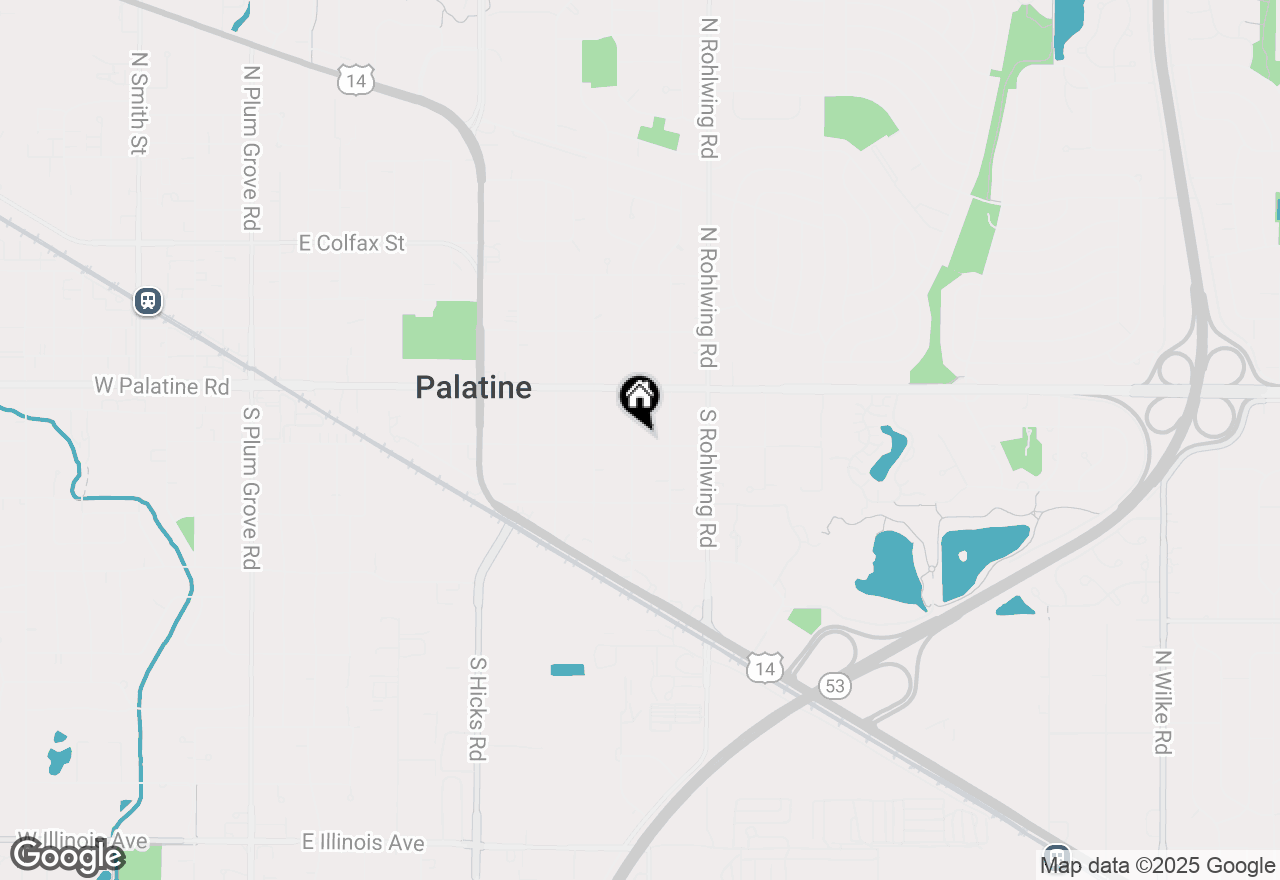Map of 55 S Elmwood Avenue, Palatine, IL 60074