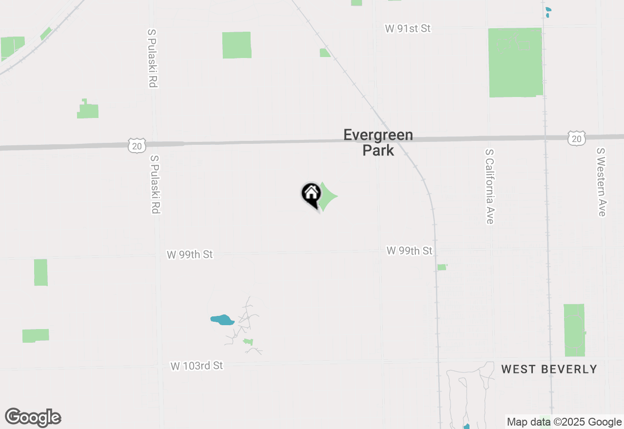 Map of 3415 W Maple Street, Evergreen Park, IL 60805