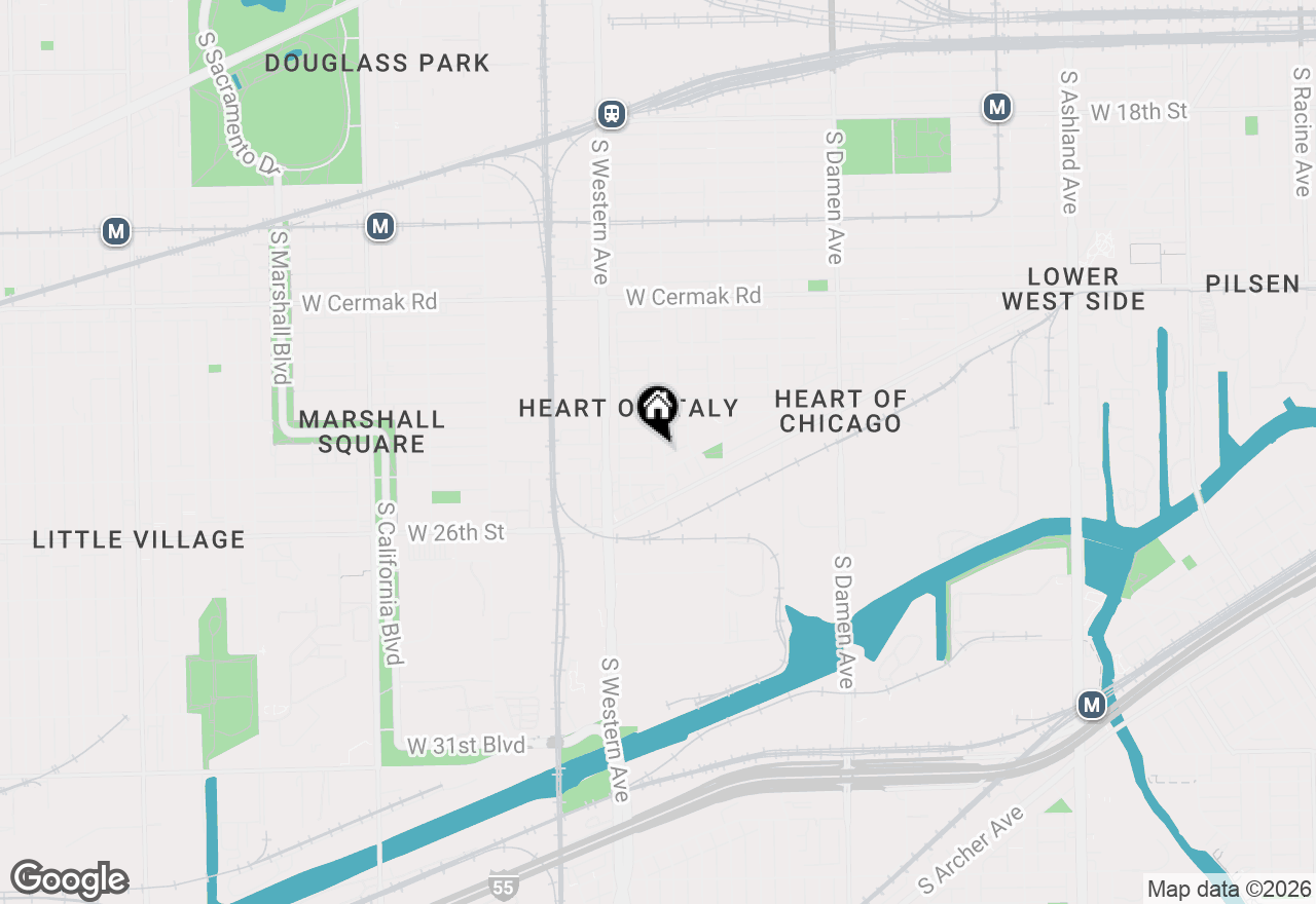 Map of 2440 S Oakley Avenue, Chicago, IL 60608