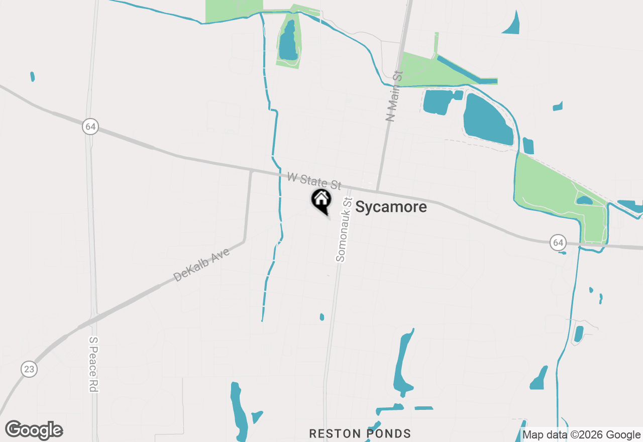 Map of 412 W High Street, Sycamore, IL 60178