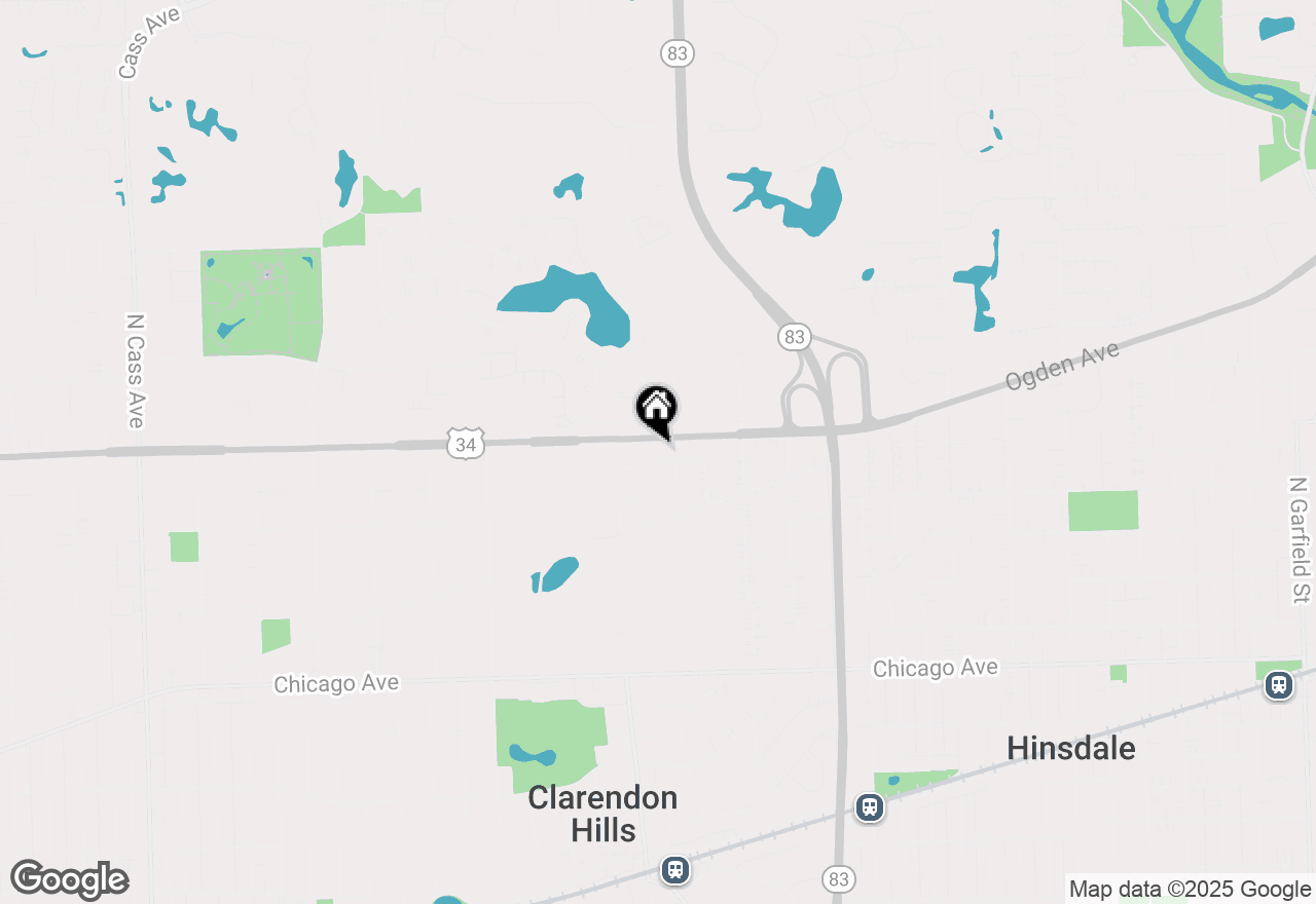 Map of 297 Columbine Drive, Clarendon Hills, IL 60514