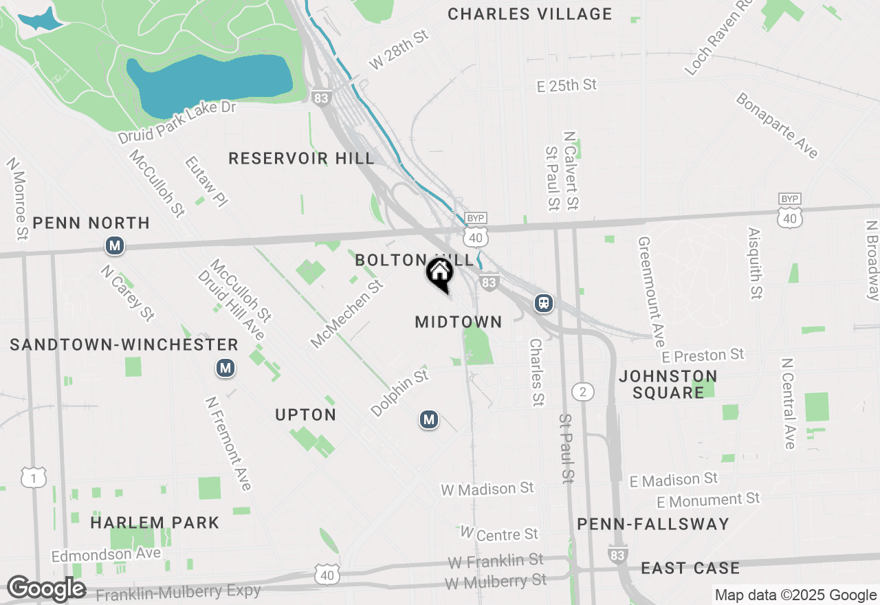 Map of 1312 Rutter Street, Baltimore, MD 21217