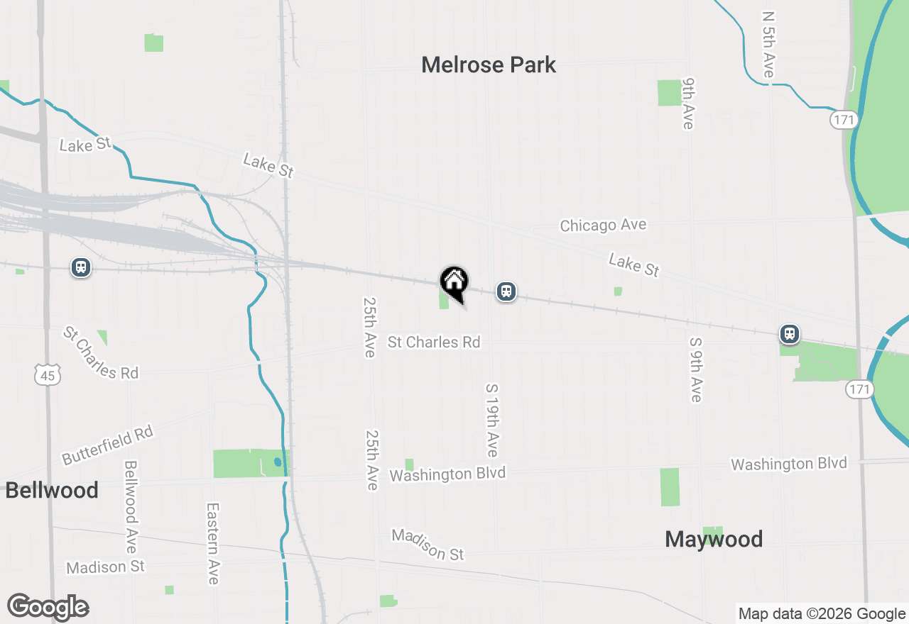 Map of 17 S 21 St Avenue, Maywood, IL 60153