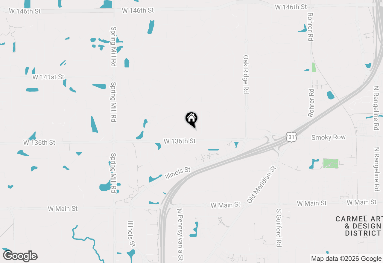 Map of 1323 Thistlewood Court, Carmel, IN 46032