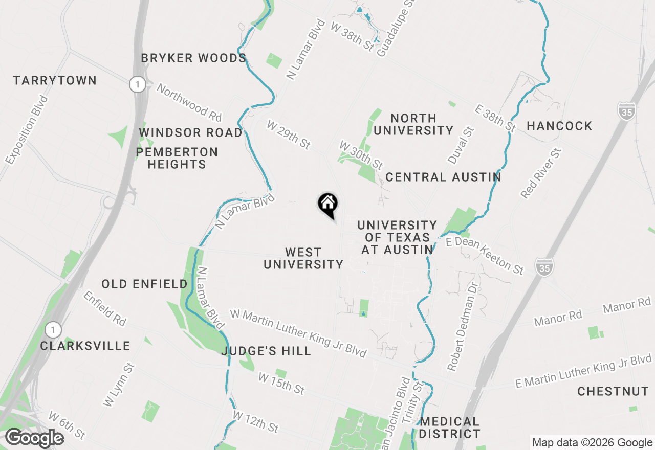 Map of 501 W 26th St #101, Austin, TX 78705