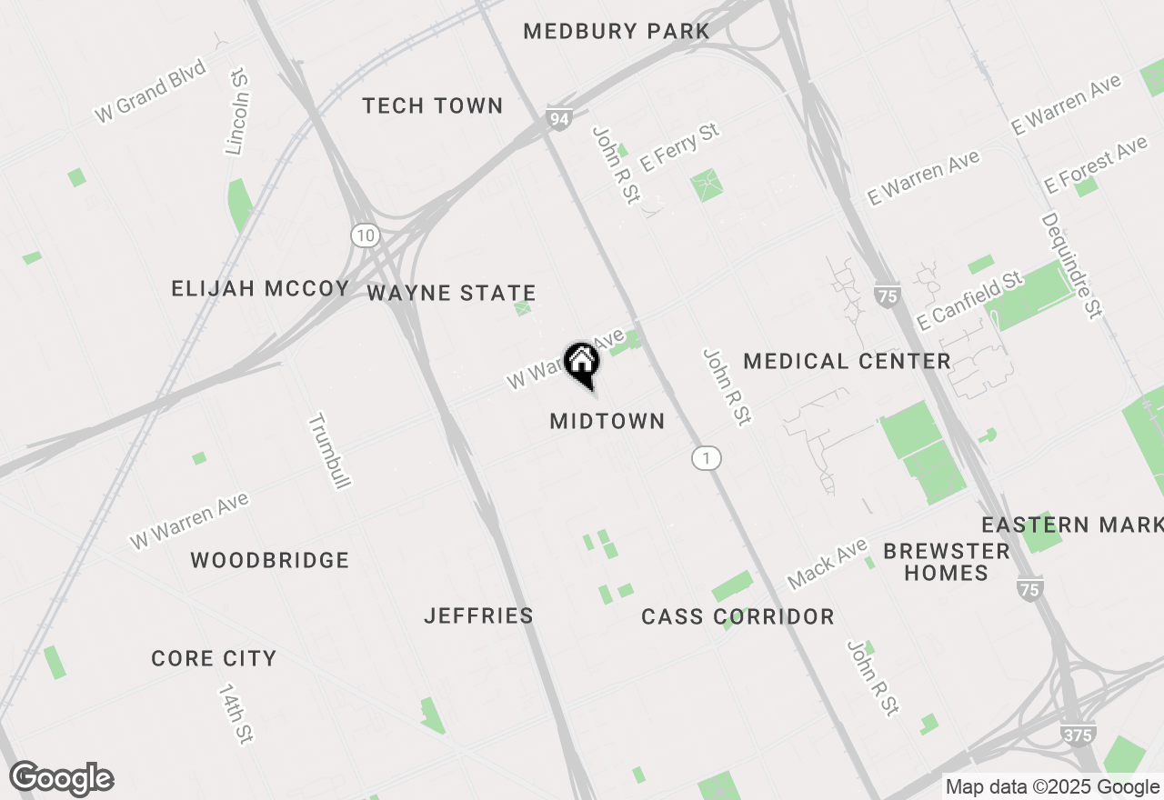 Map of 469 W Hancock Street, Detroit, MI 48201