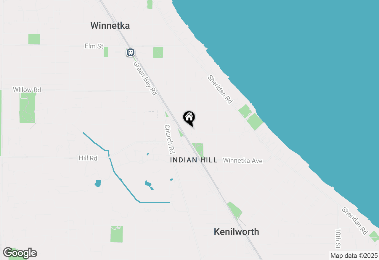 Map of 525 Sunset Road, Winnetka, IL 60093