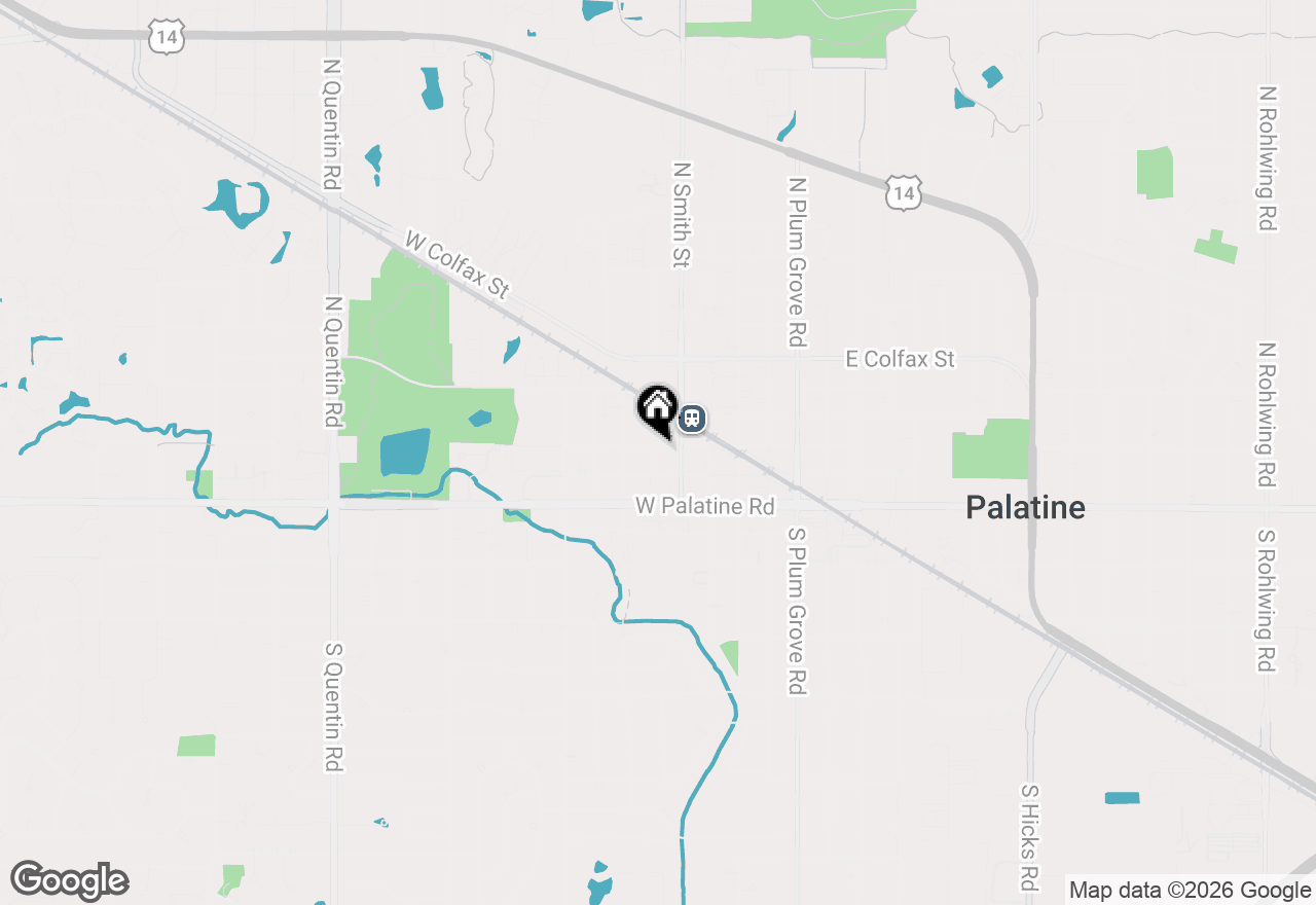 Map of 223 W Wilson Street, Palatine, IL 60067