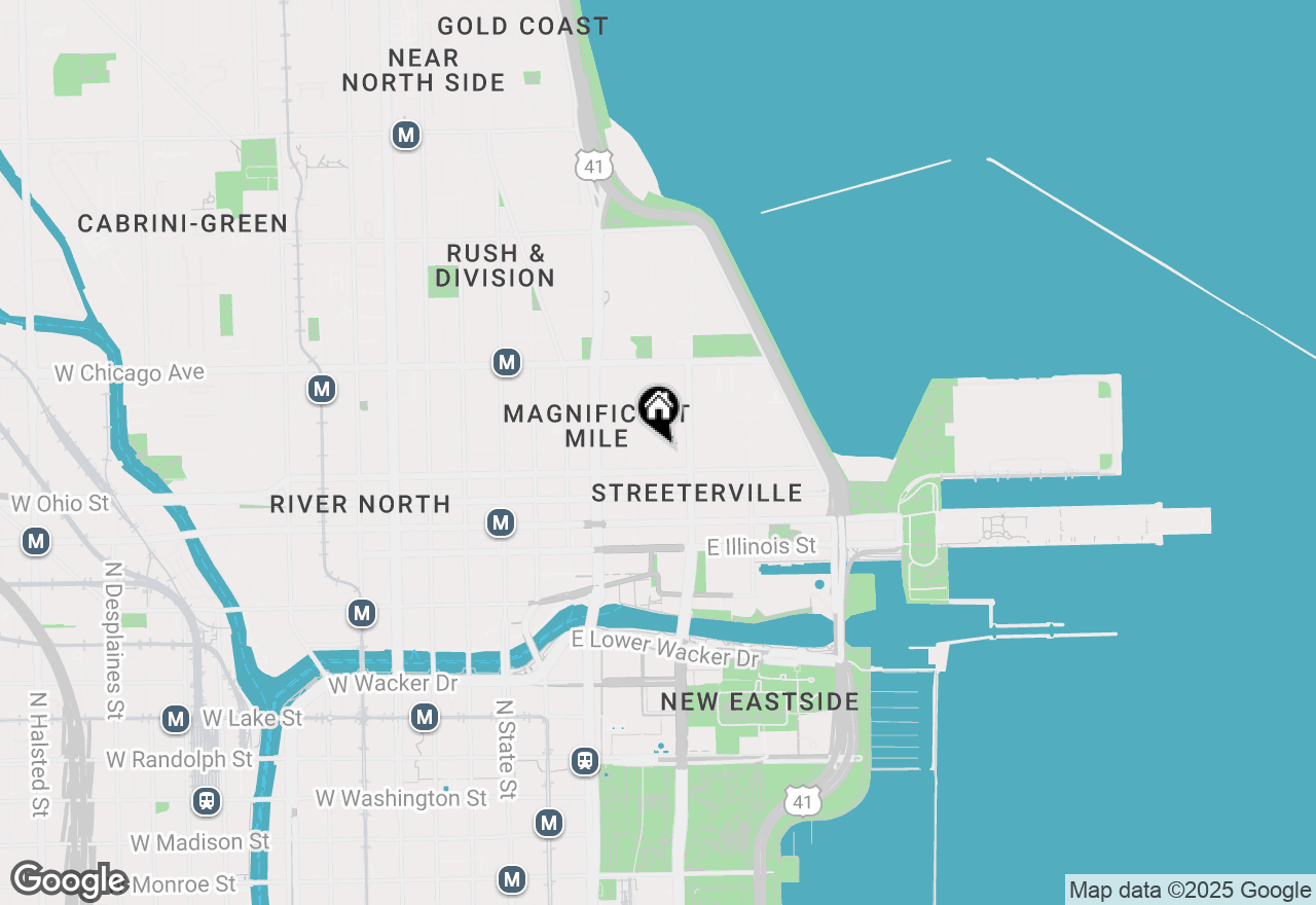 Map of 233 E Erie Street #1403, Chicago, IL 60611