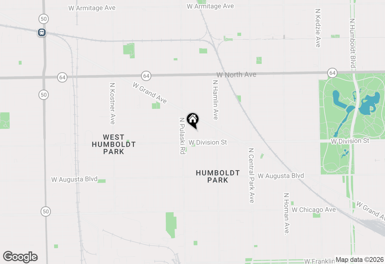 Map of 1237 N Harding Avenue, Chicago, IL 60651