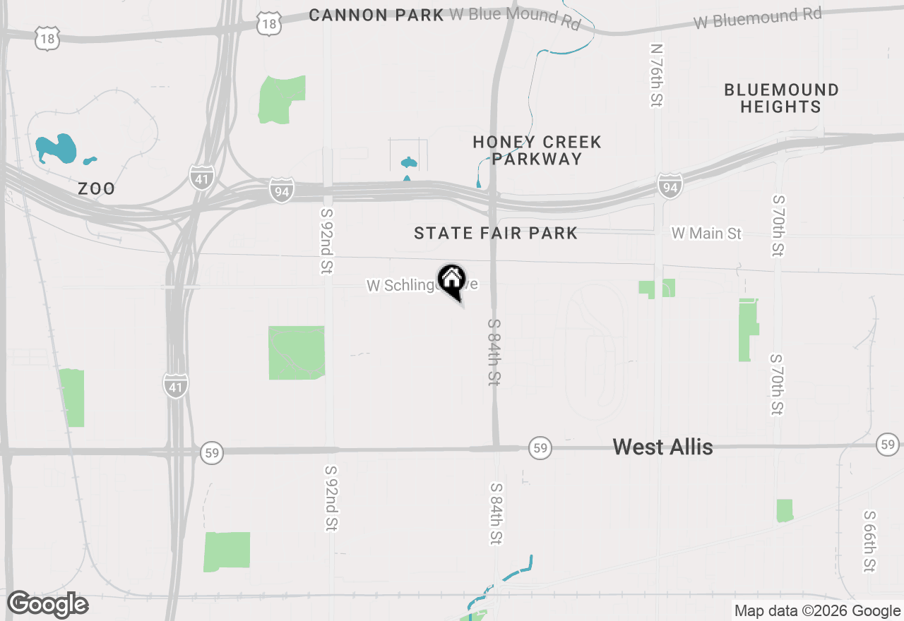 Map of 8541 W Mcmyron St, West Allis, WI 53214