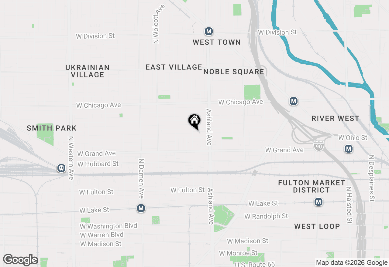 Map of 613 N Paulina Street #3, Chicago, IL 60622